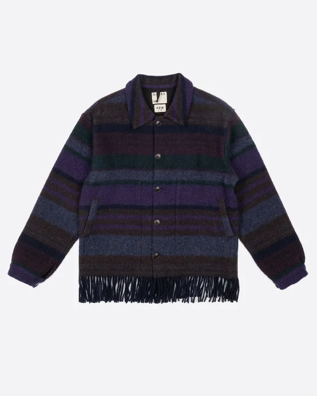 Marina Shirt Blanket Wool Dark Brown/Multi