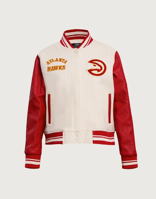 Pro Standard Atlanta Hawks Retro Classic Rib Wool Varsity Jacket