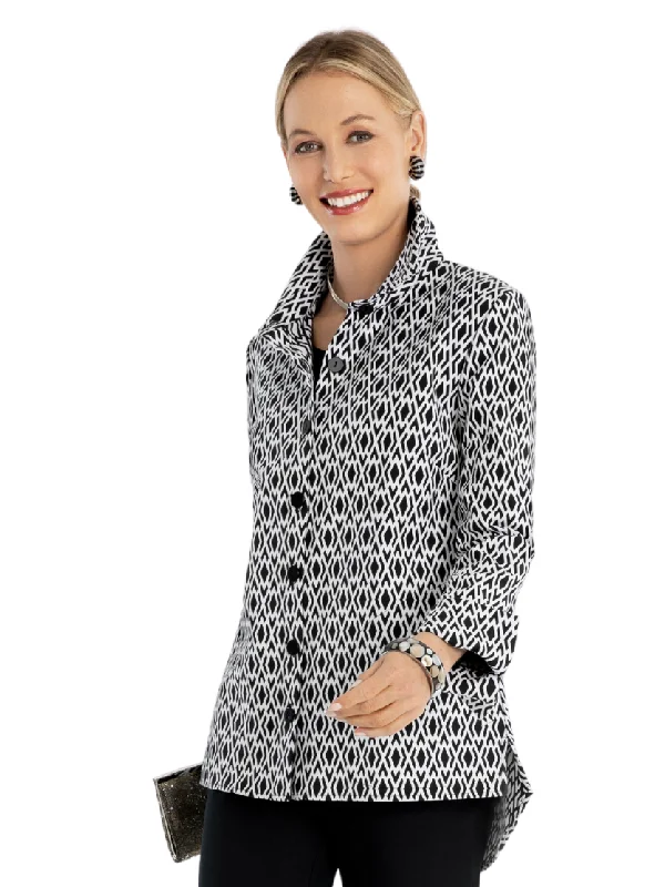 Jacquard Diamond Shirt Tunic