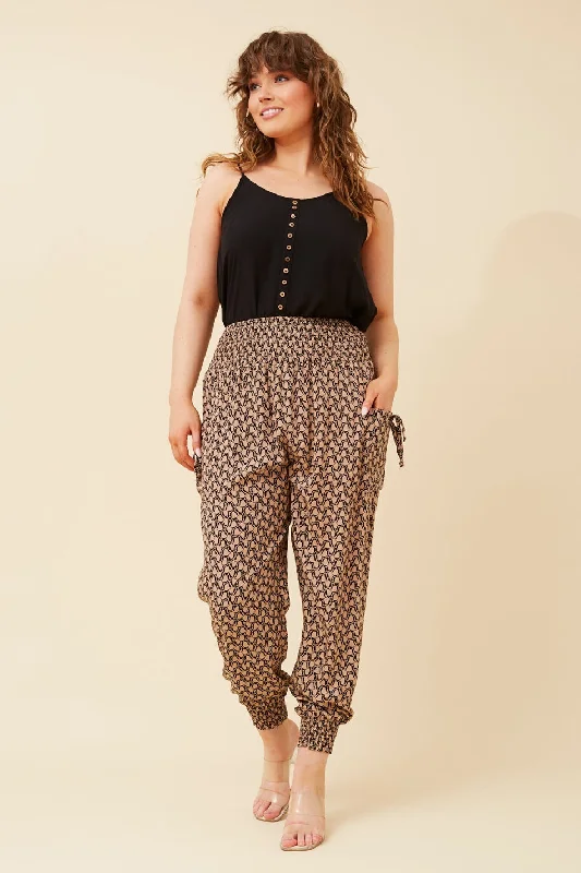 ABSTRACT PRINT HAREM PANTS