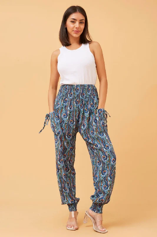 ABSTRACT PRINT HAREM PANTS