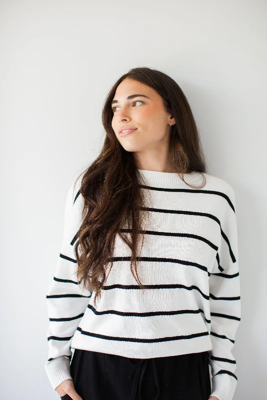 'Camden' Classic Stripe Cotton Sweater