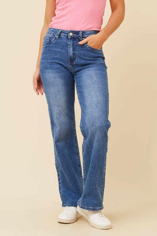 FALISHA STRAIGHT LEG DENIM PANTS