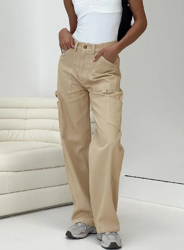 Hellier Cargo Pant Beige