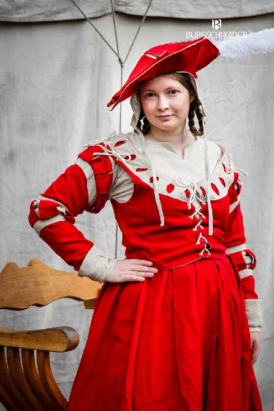 Landsknecht Sleeves Stripes Flora Red/Natural