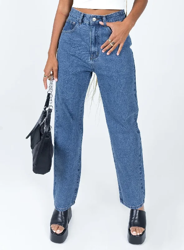 Palais Mom Jeans Mid Wash Denim