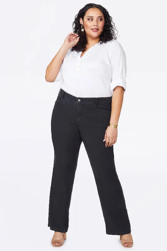 Trouser Pants In Plus Size - Black