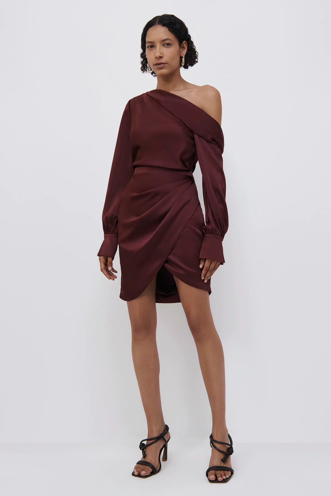 Cameron Satin Mini Dress - Mulberry