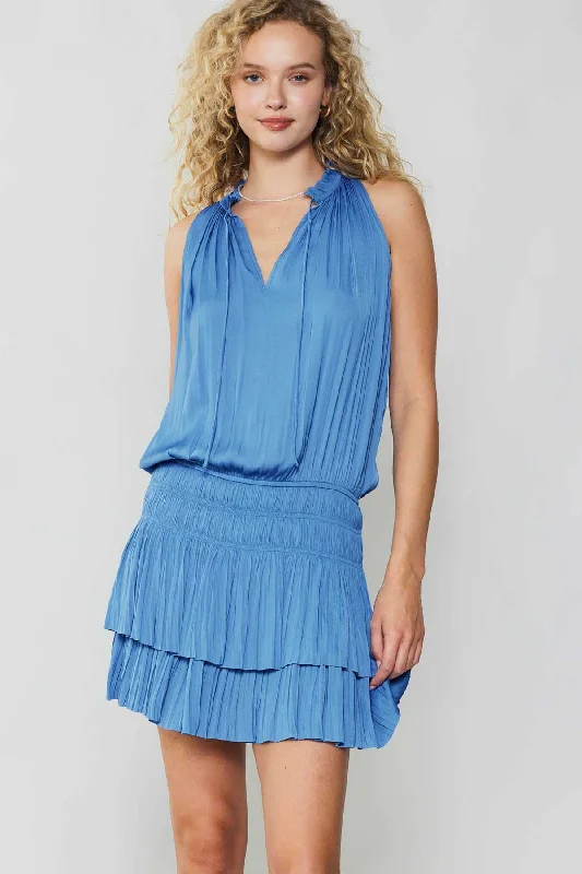 Cara Sleeveless Pleated Mini Dress