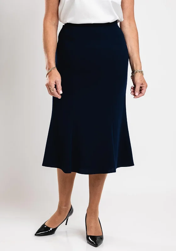 Christina Felix Flared Midi Skirt, Navy