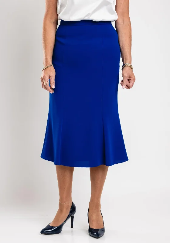 Christina Felix Flared Midi Skirt, Royal Blue