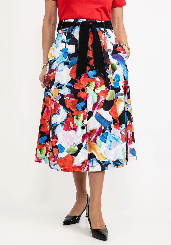 Dolcezza Bold Print Midi Skirt, Multi