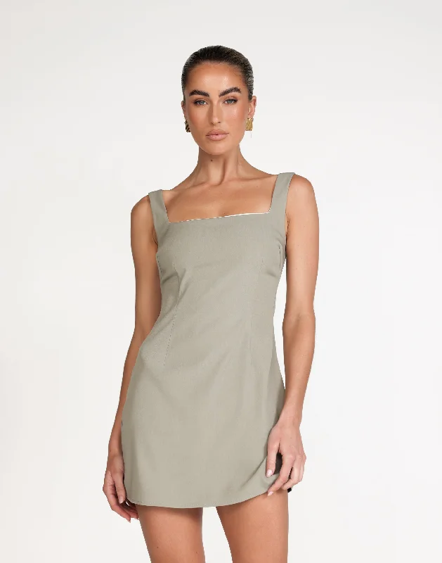 Eliya Mini Dress (Seagrass)