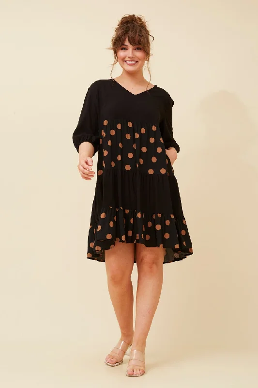 EMALINE POLKA DOT DRESS