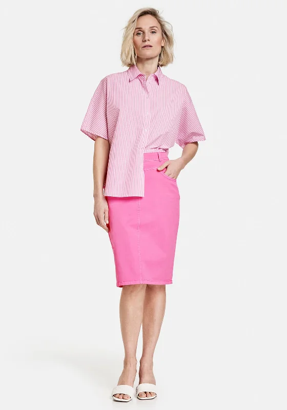 Gerry Weber Denim Pencil Skirt, Pink