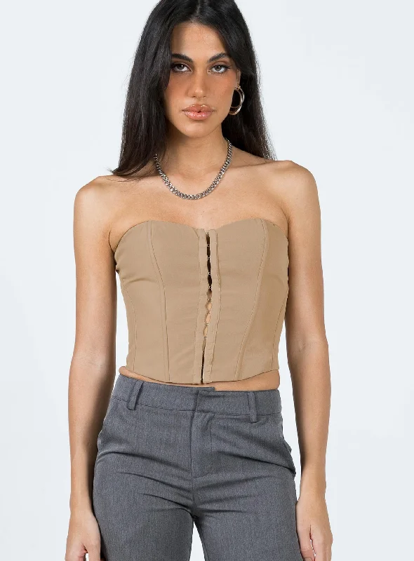 Holbourne Corset Top Camel