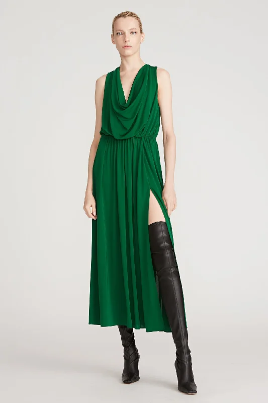 Karina Matte Jersey Gown - Jade