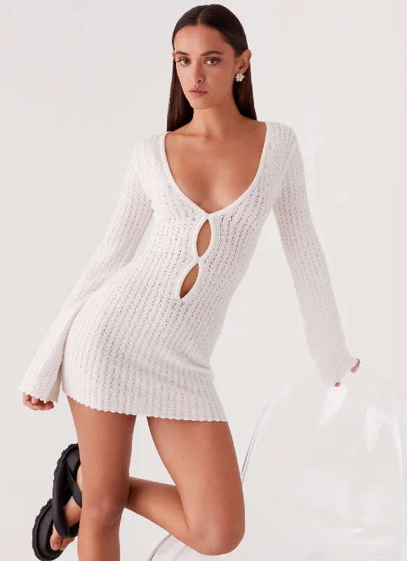 Lavelle Knit Mini Dress - Ivory