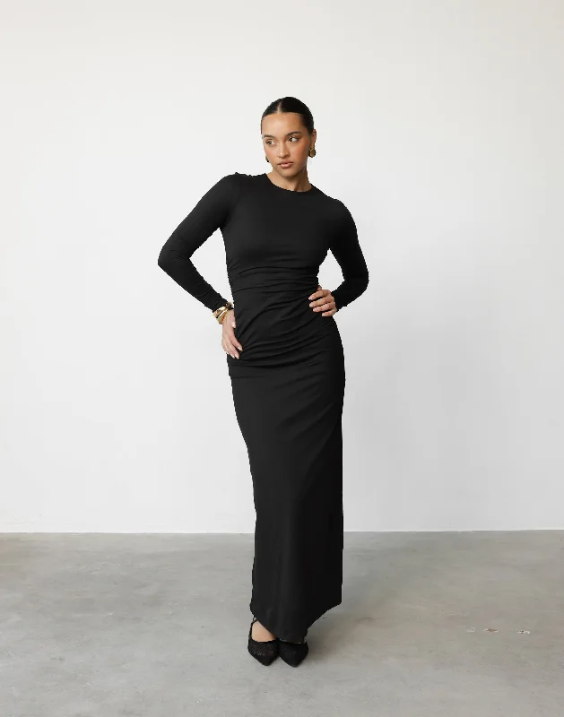 Manon Maxi Dress (Black)