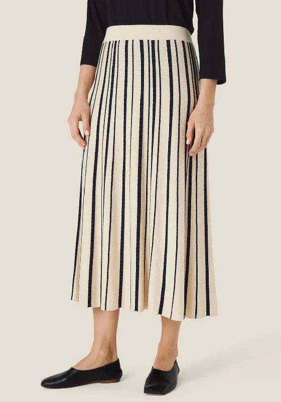 Masai Savanna Striped Skirt, Cream Multi