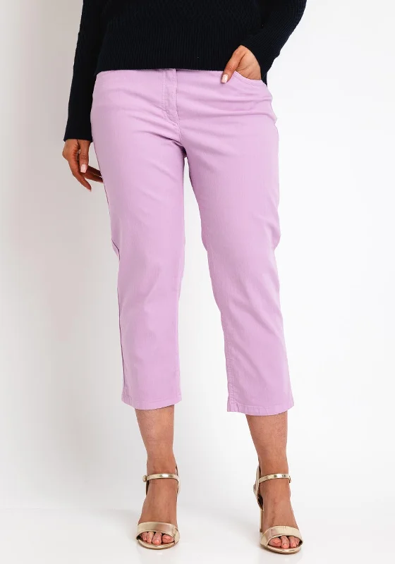 Zerres Cora Cropped Slim Comfort Jeans, Lilac