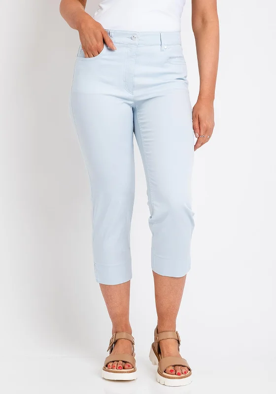 Zerres Cora Cropped Slim Comfort Jeans, Dusty Blue