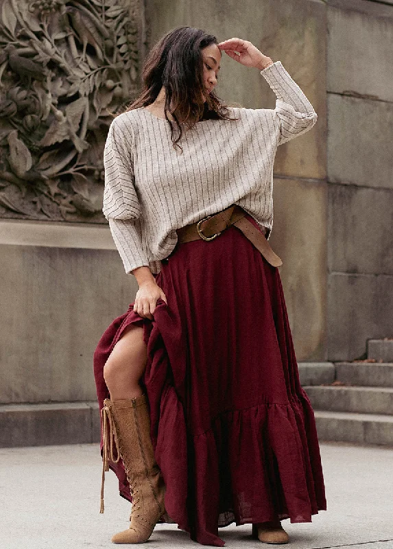 Annah Skirt in Wine