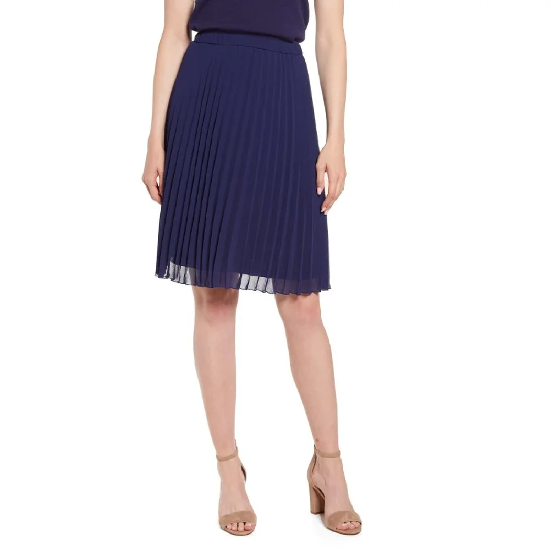 Anne Klein Women's Pleated Skirt Blue Size Medium