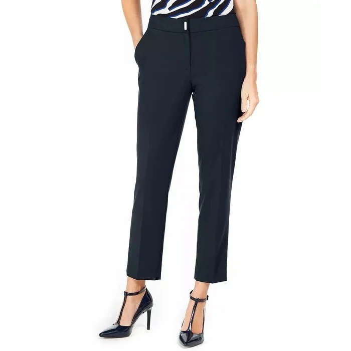 Calvin Klein Women's Straight-Leg Dress Pants Blue Size 0