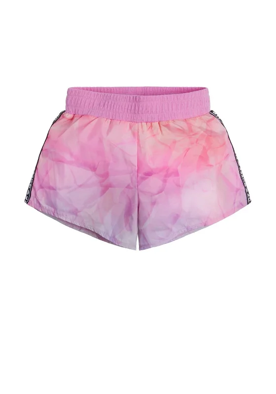 Guess Girls Floral Logo Shorts, Pink