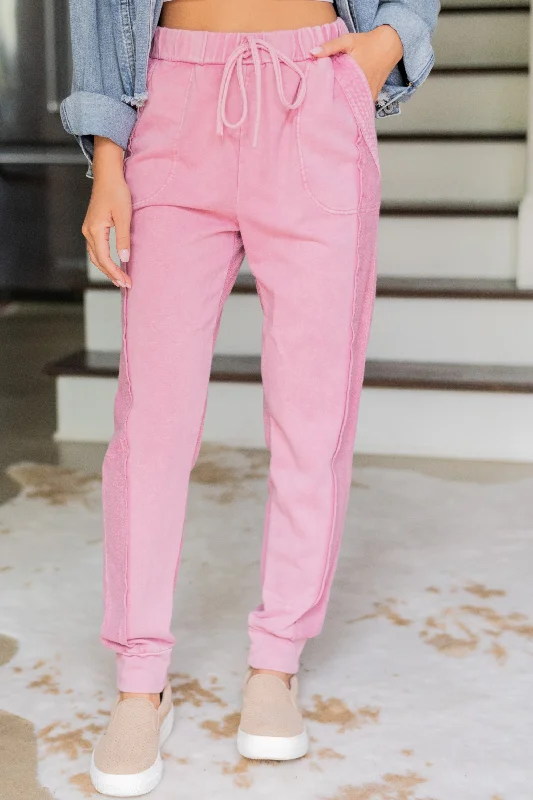 Make An Impact Mauve Pink Joggers