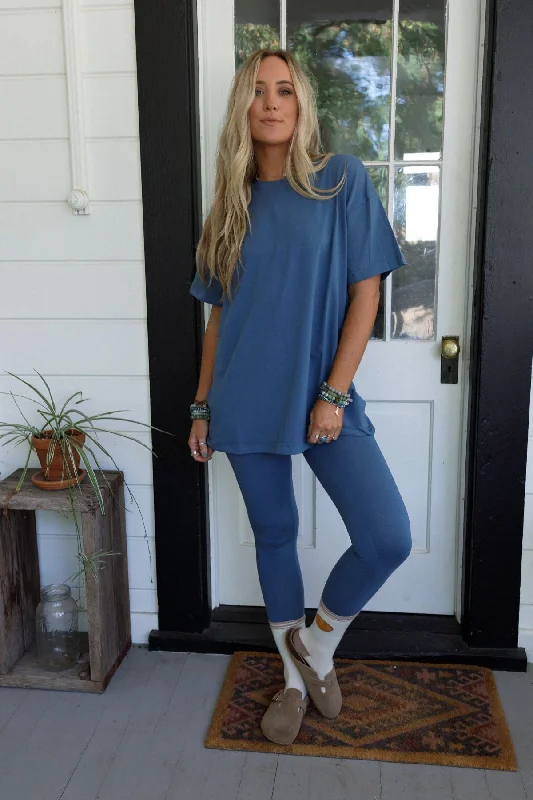 Maren Tee And Legging Set - Dusty Blue