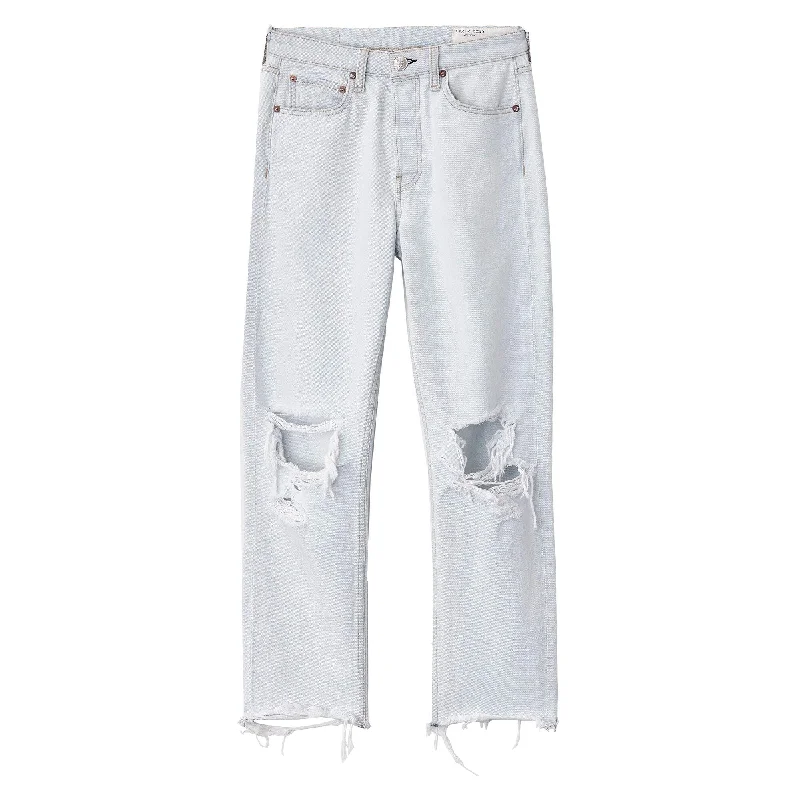 rag & bone Women's Maya High Rise Slim Ditch Plain Ripped Jeans