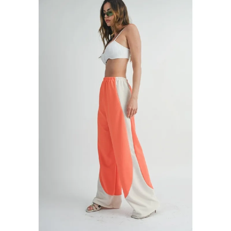 Two Toned Wide Leg Pants For Formal Event to Casual Outings