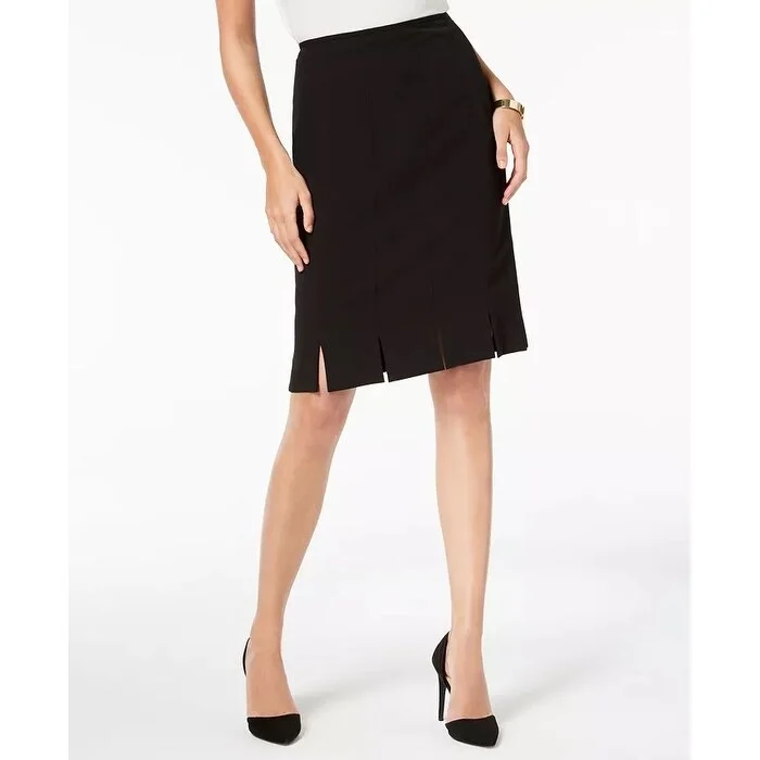 Kasper Women's Pleated Pencil Skirt Black Size 18