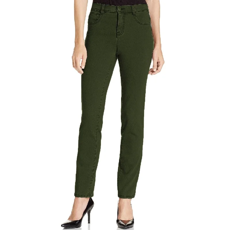 Style & Co Women's Tummy-Control Slim-Leg Jeans Green Size 18W