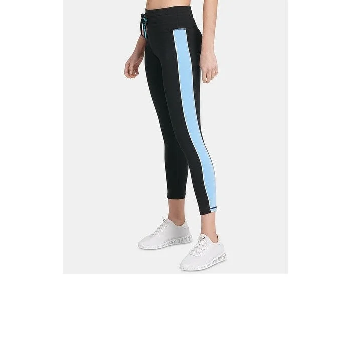 DKNY Women's Sport Colorblocked Ankle Leggings Blue Size Extra Large - XL