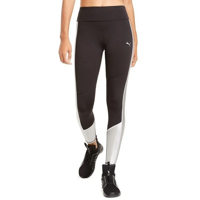 Puma Women's After Glow Drycell Colorblocked Leggings Black Size Medium